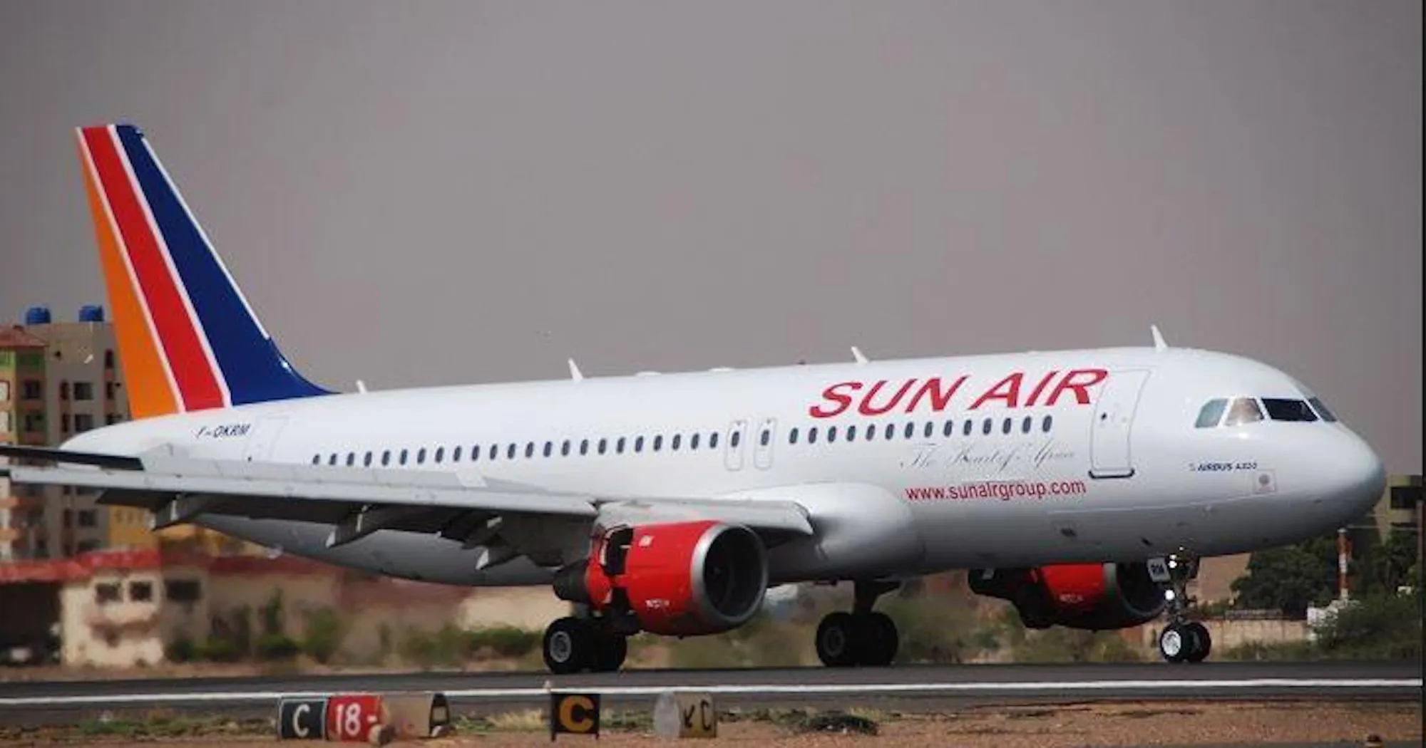 Aircraft in Sun Air livery